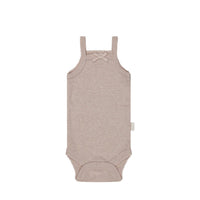 Organic Cotton Modal Singlet Bodysuit - Powder Pink Marle Childrens Bodysuit from Jamie Kay USA