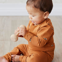 Organic Cotton Modal Legging - Zoomie Bears Ginger Childrens Legging from Jamie Kay USA