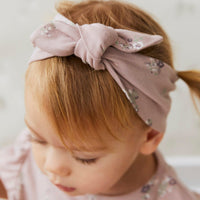 Organic Cotton Headband - Lauren Floral Fawn Childrens Headband from Jamie Kay USA