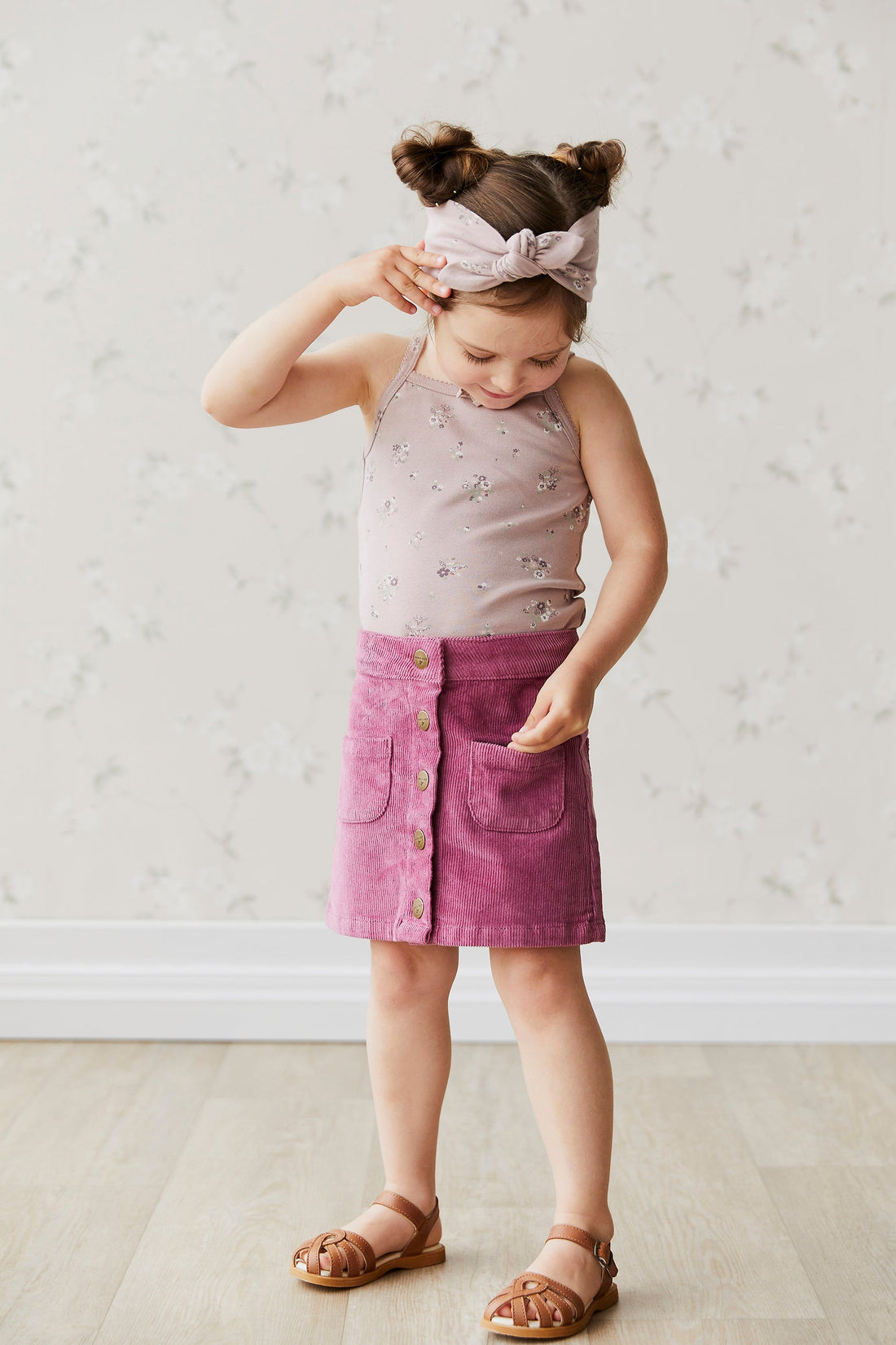 Alexis Cord Skirt - Dhalia Childrens Skirt from Jamie Kay USA