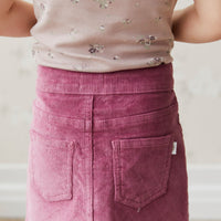 Alexis Cord Skirt - Dhalia Childrens Skirt from Jamie Kay USA
