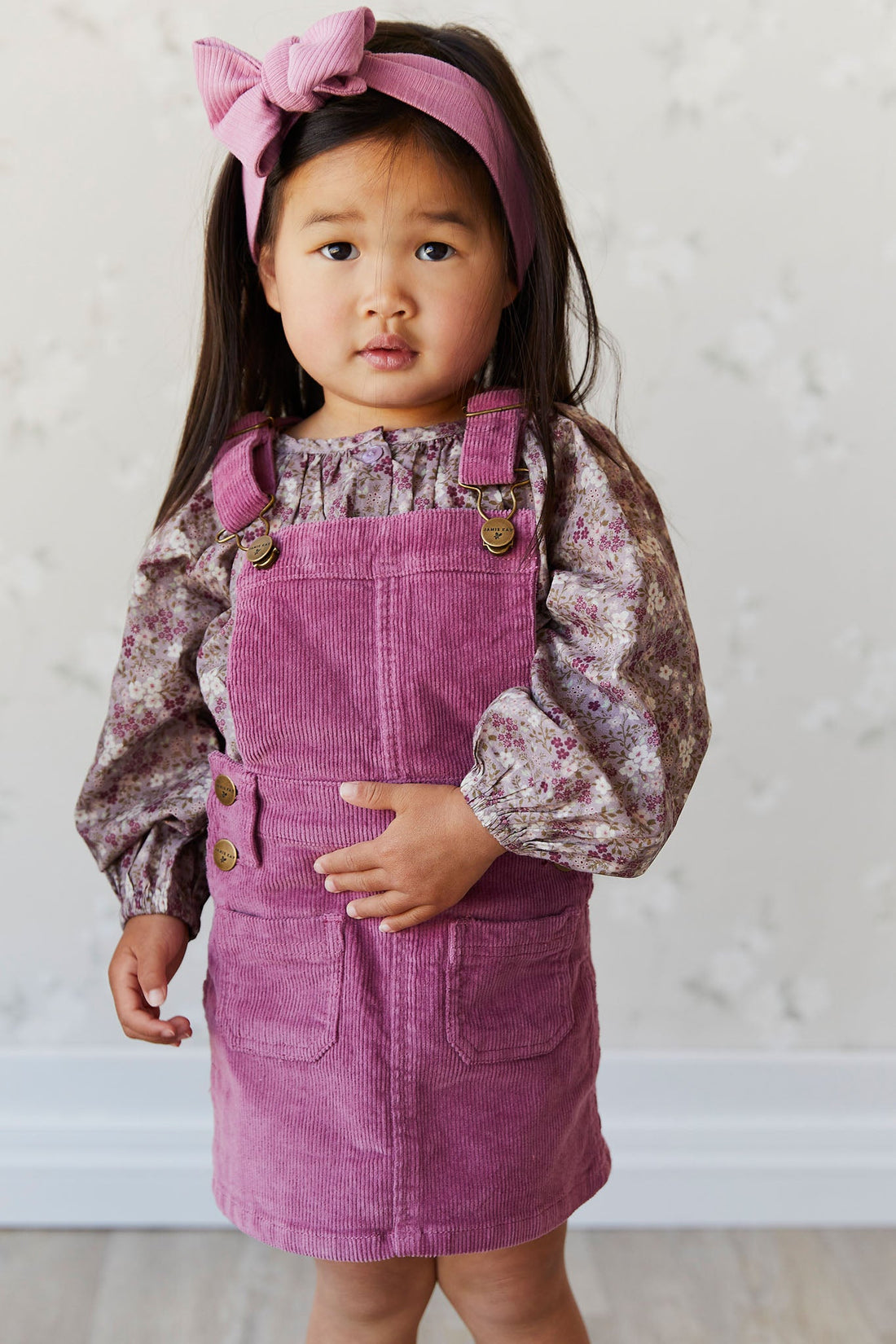 Alexis Cord Overall Dress - Dhalia Childrens Overall from Jamie Kay USA