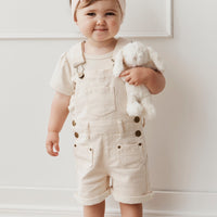 Chase Short Overall - Powder Pink/Egret Childrens Overall from Jamie Kay USA