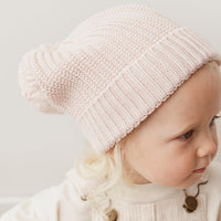 Aurelie Beanie - Pink Clay Childrens Hat from Jamie Kay USA