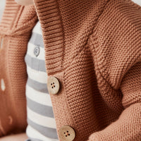 Sebastian Knitted Cardigan/Jacket - Hazelnut Childrens Cardigan from Jamie Kay USA