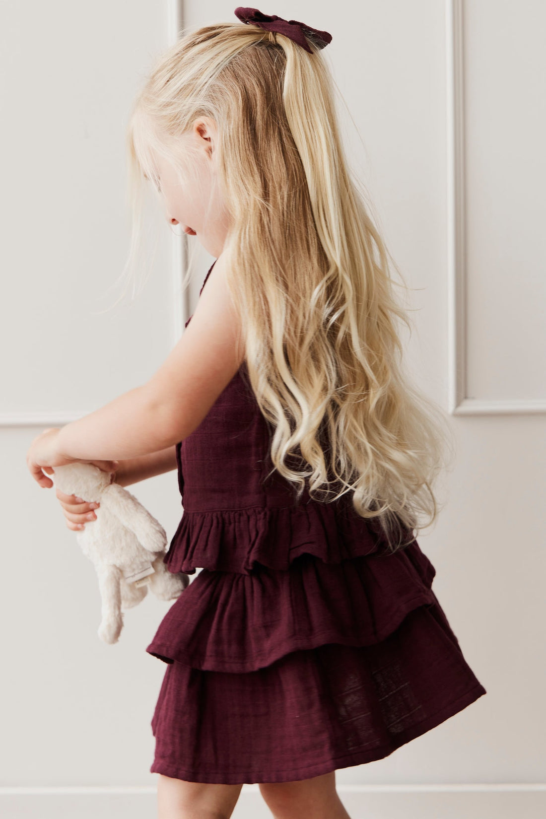 Organic Cotton Muslin Samantha Skirt - Fig Childrens Skirt from Jamie Kay USA