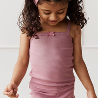 Organic Cotton Modal Singlet - Lillium Childrens Singlet from Jamie Kay USA