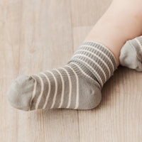 Classic Rib Sock - Pond Stripe Childrens Sock from Jamie Kay USA