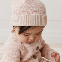 Millie Hat - Millie Fairisle Whisper Pink Childrens Hat from Jamie Kay USA