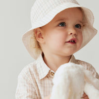 Organic Cotton Bucket Hat - Billy Check Childrens Hat from Jamie Kay USA