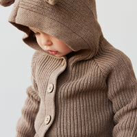 Humphrey Knitted Cardigan - Mouse Marle Childrens Cardigan from Jamie Kay USA