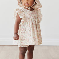 Organic Cotton Noelle Hat - Fifi Floral Childrens Hat from Jamie Kay USA