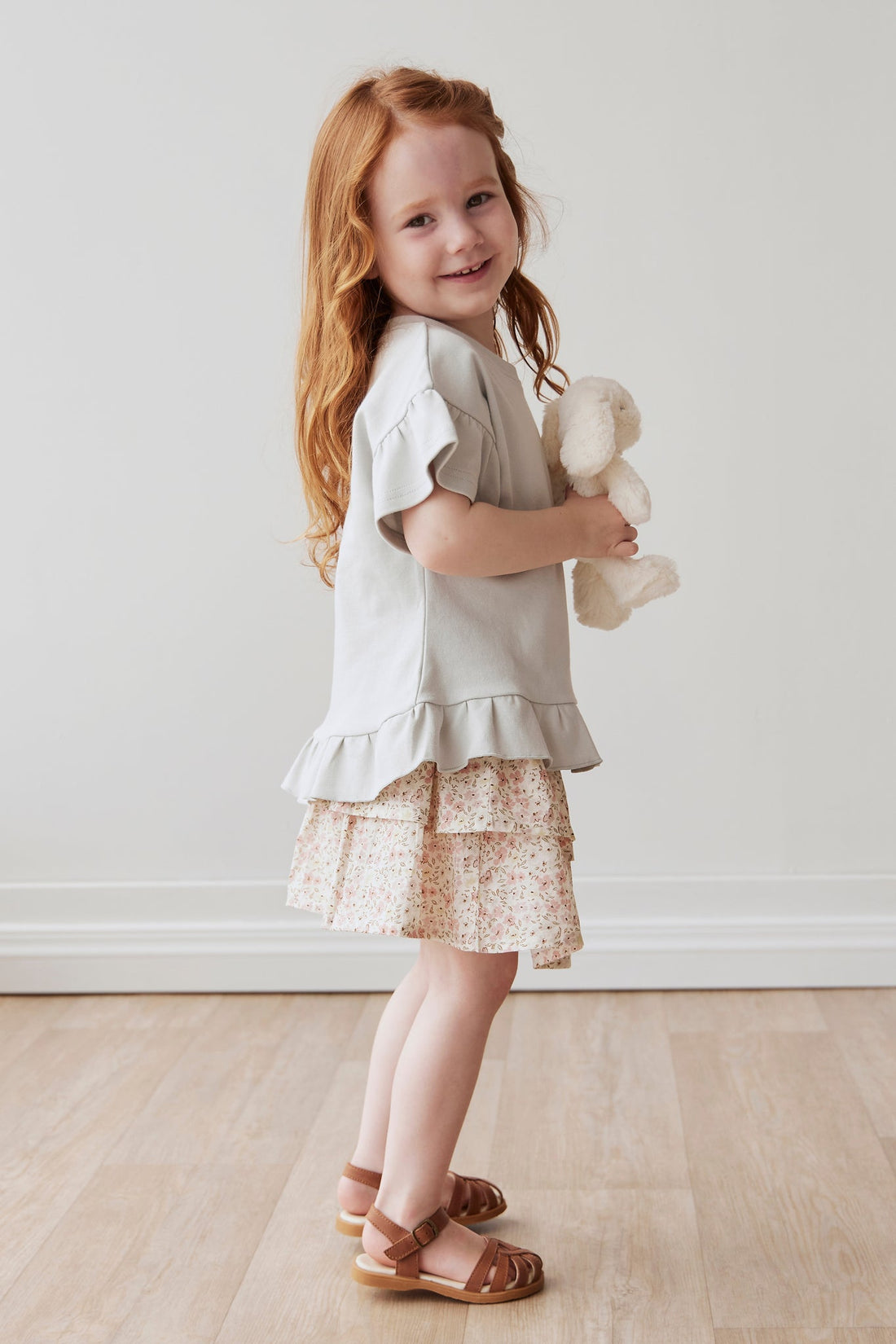 Organic Cotton Heidi Skirt - Fifi Floral Childrens Skirt from Jamie Kay USA