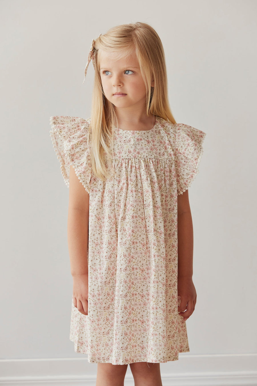 Organic Cotton Eleanor Dress - Fifi Floral Childrens Dress from Jamie Kay USA