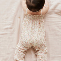 Organic Cotton Summer Playsuit - Fifi Floral Childrens Playsuit from Jamie Kay USA