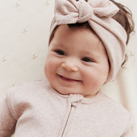 Organic Cotton Modal Headband - Powder Pink Marle Childrens Headband from Jamie Kay USA