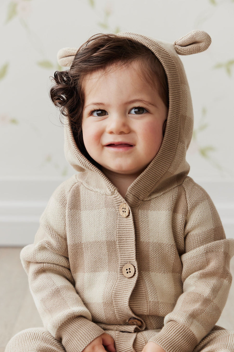Check Bear Knitted Onepiece - Check Jacquard Childrens Onepiece from Jamie Kay USA