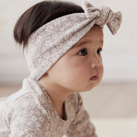 Organic Cotton Headband - Greta Floral Bark Childrens Headband from Jamie Kay USA