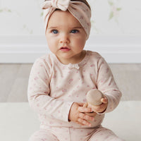 Organic Cotton Long Sleeve Bodysuit - Cindy Whisper Pink Childrens Bodysuit from Jamie Kay USA