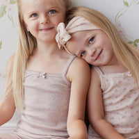 Organic Cotton Modal Singlet - Powder Pink Marle Childrens Singlet from Jamie Kay USA