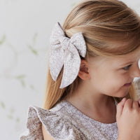 Organic Cotton Bow - Greta Floral Bark Childrens Bow from Jamie Kay USA