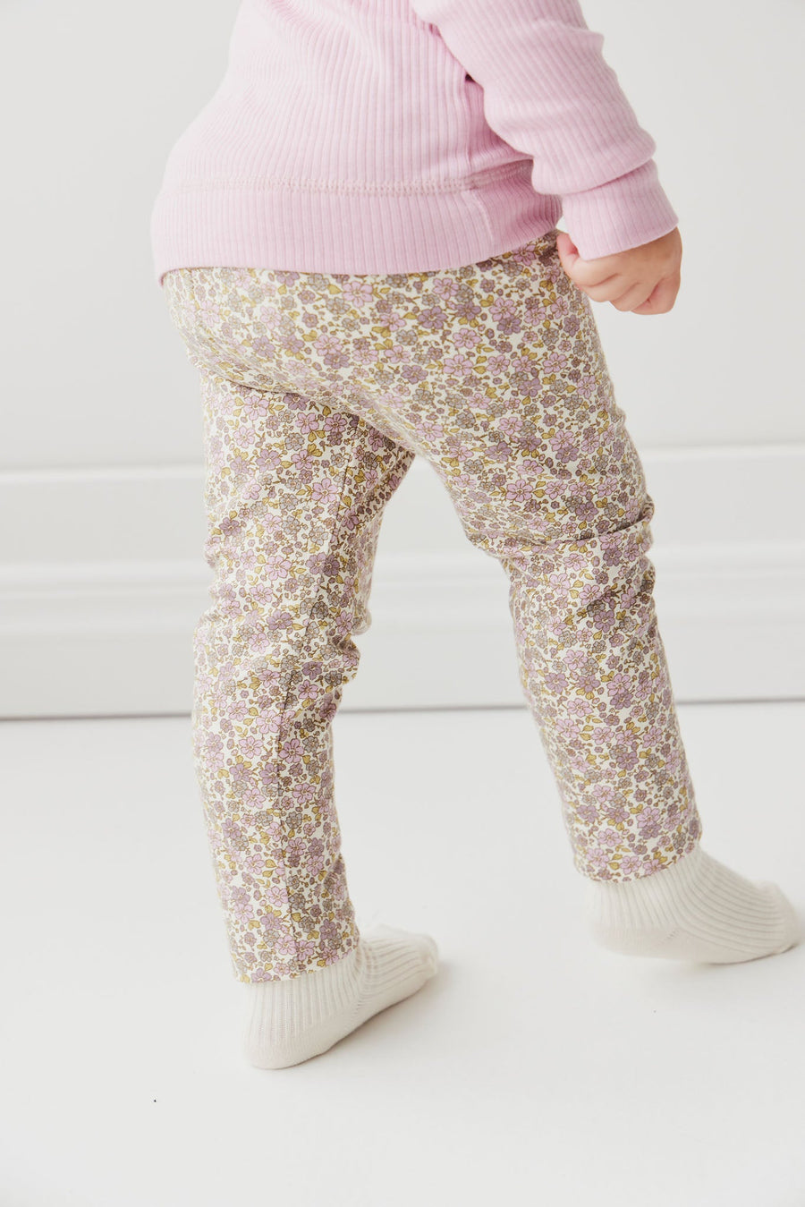Organic Cotton Everyday Legging - Chloe Orchid Childrens Legging from Jamie Kay USA