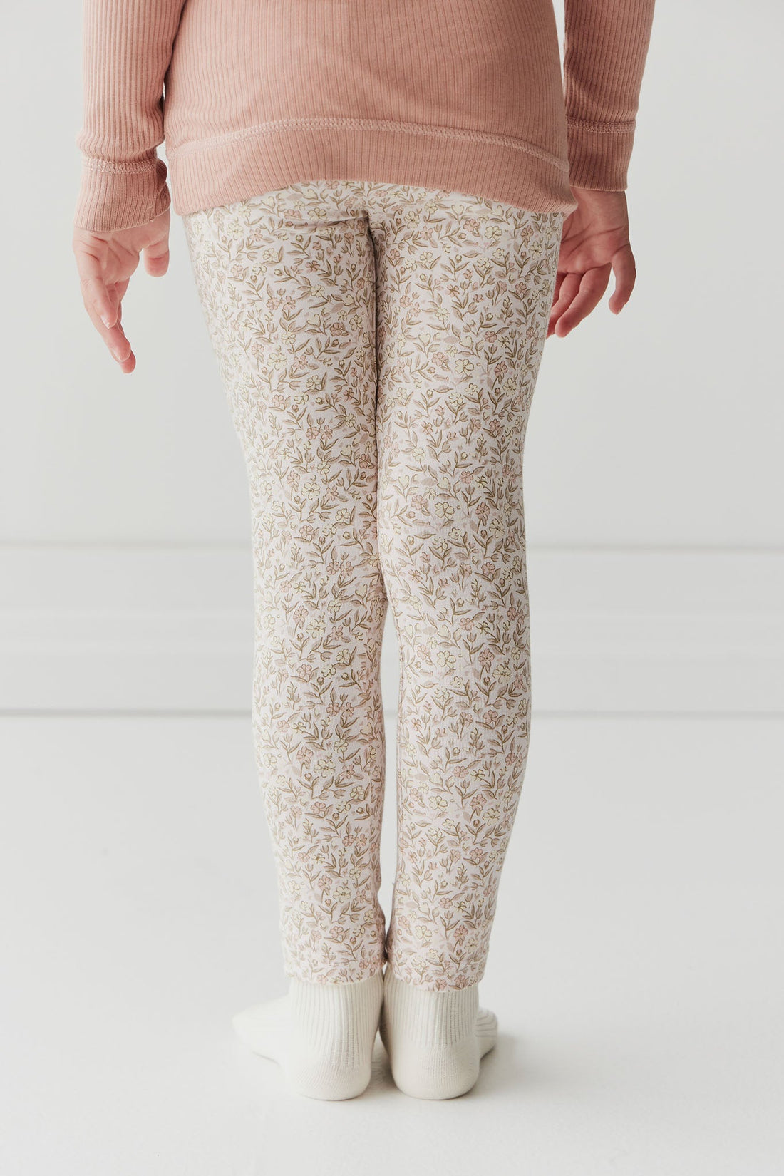 Organic Cotton Everyday Legging - Ariella Mauve Childrens Legging from Jamie Kay USA