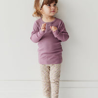 Organic Cotton Everyday Legging - Chloe Orchid Childrens Legging from Jamie Kay USA