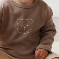 Pima Cotton Arnold Long Sleeve Top - Sepia Childrens Top from Jamie Kay USA