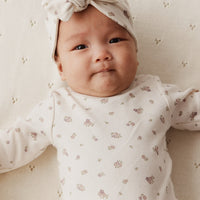Organic Cotton Long Sleeve Bodysuit - Irina Tofu Childrens Bodysuit from Jamie Kay USA