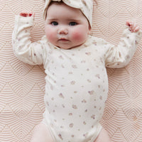 Organic Cotton Long Sleeve Bodysuit - Irina Tofu Childrens Bodysuit from Jamie Kay USA