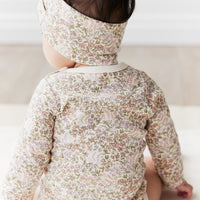 Organic Cotton Long Sleeve Bodysuit - April Eggnog Childrens Bodysuit from Jamie Kay USA