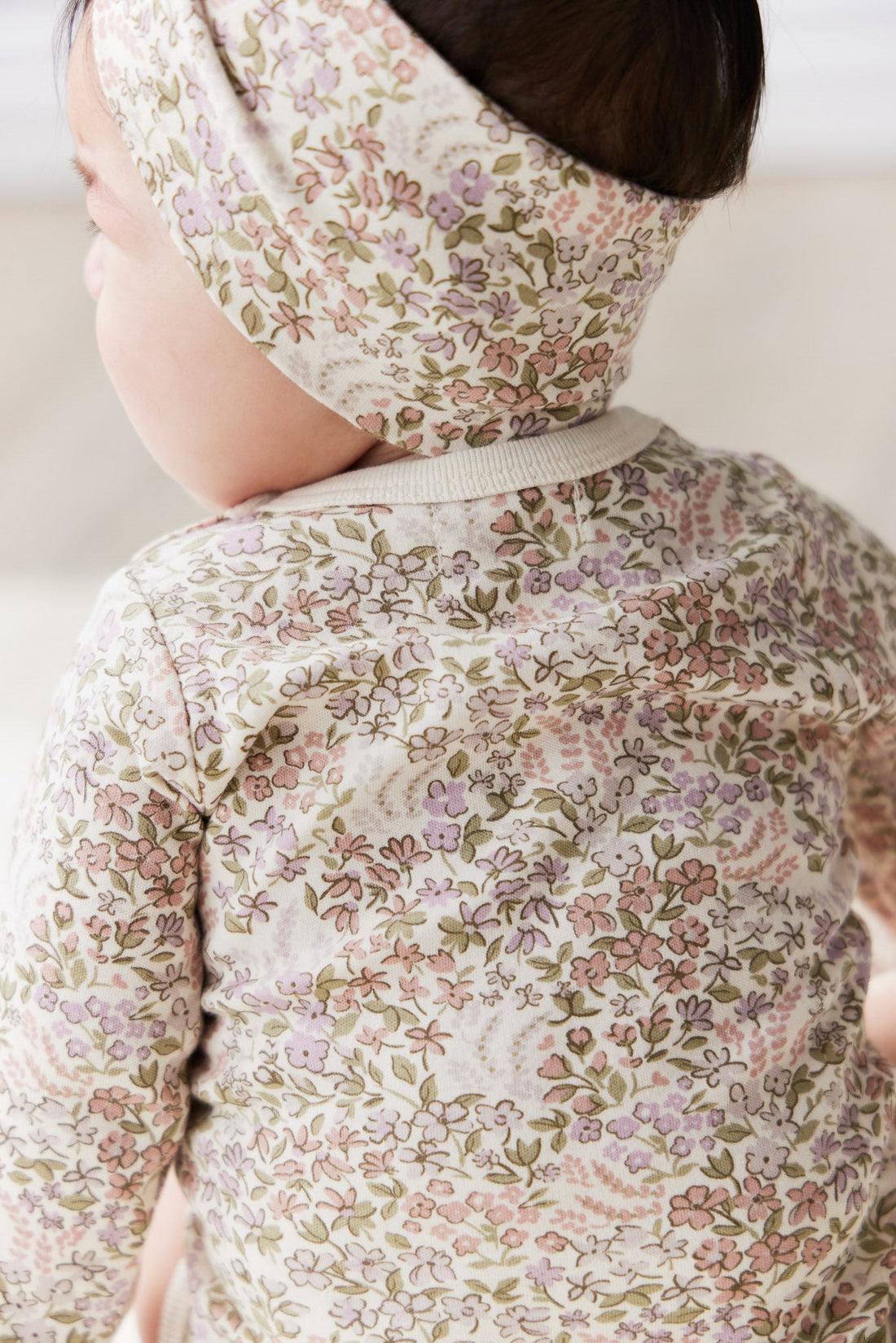 Organic Cotton Long Sleeve Bodysuit - April Eggnog Childrens Bodysuit from Jamie Kay USA