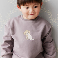 Organic Cotton Jalen Oversized Sweatshirt - Cobblestone Childrens Sweatshirt from Jamie Kay USA