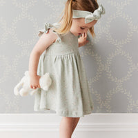 Organic Cotton Ada Dress - Lulu Blue Childrens Dress from Jamie Kay USA