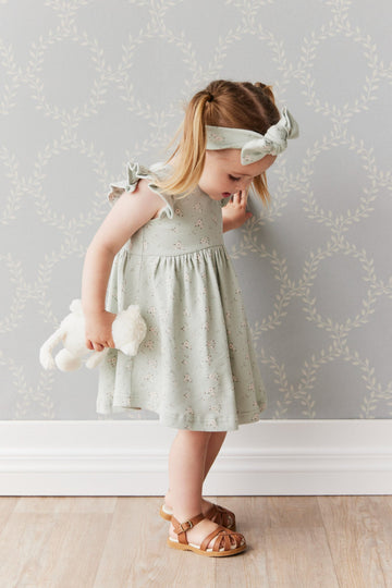 Jamie Kay-Organic Cotton Bridget Dress - Pansy-Floral-Mist – Little Hazelou
