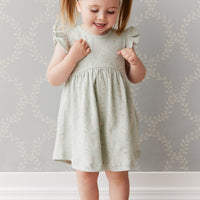 Organic Cotton Ada Dress - Lulu Blue Childrens Dress from Jamie Kay USA