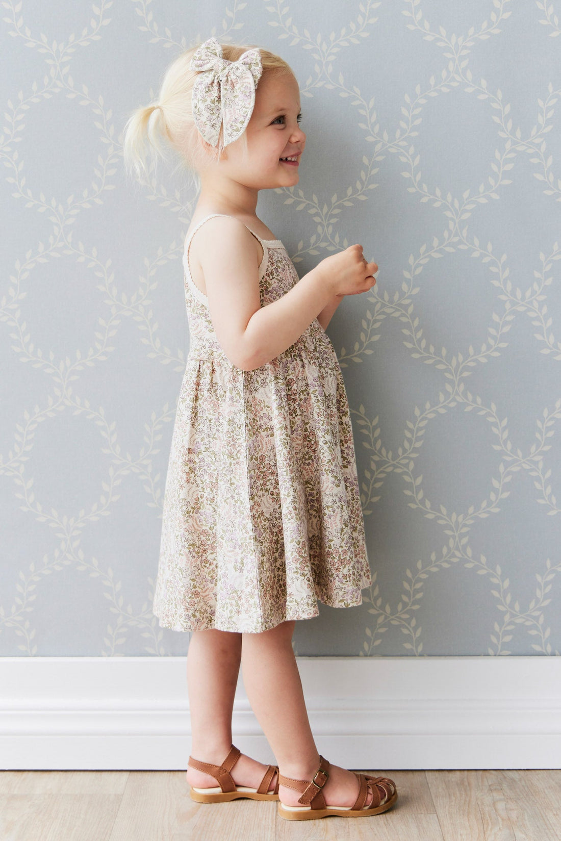 Organic Cotton Samantha Dress - April Eggnog Childrens Dress from Jamie Kay USA