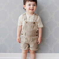 Chase Short Overall - Cashew/Moonstone Childrens Overall from Jamie Kay USA