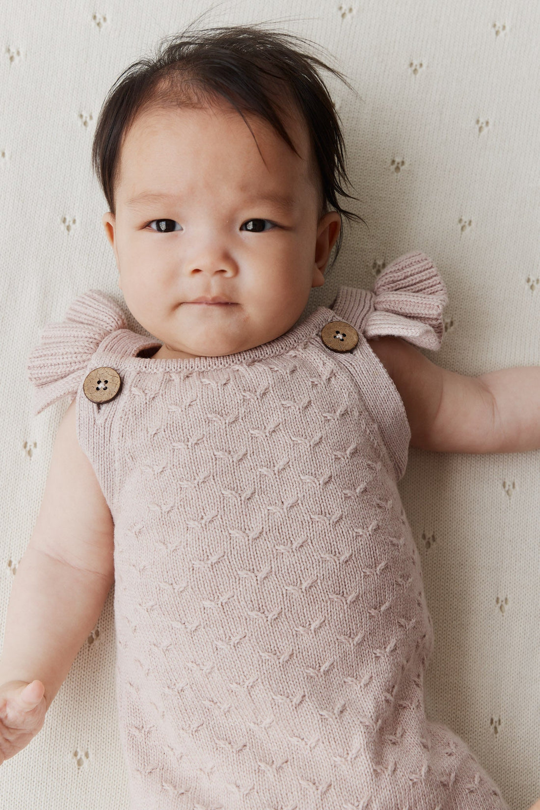 Mia Knitted Onepiece - Ballet Pink Marle Childrens Onepiece from Jamie Kay USA