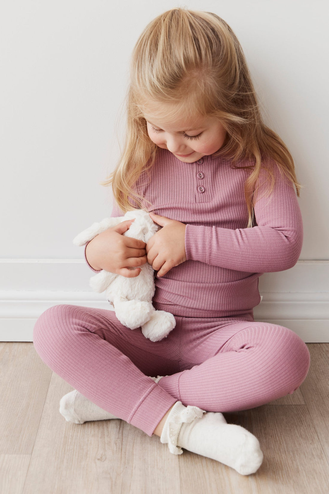 Organic Cotton Modal Long Sleeve Henley - Lillium Childrens Top from Jamie Kay USA