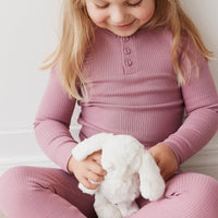 Organic Cotton Modal Long Sleeve Henley - Lillium Childrens Top from Jamie Kay USA