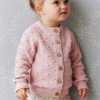 OG Dotty Knit Cardigan - Cameo Pink Marle Childrens Cardigan from Jamie Kay USA