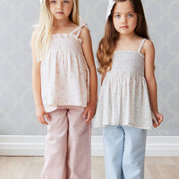 Organic Cotton Muslin Summer Top - Irina Shell Childrens Top from Jamie Kay USA