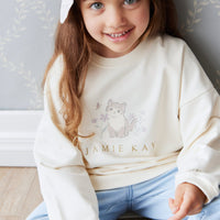 Organic Cotton Bobbie Sweatshirt - Parchment Childrens Sweatshirt from Jamie Kay USA