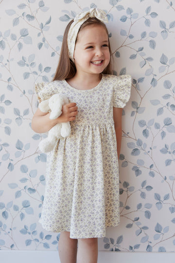 Organic Cotton Ada Dress - Rosalie Fields Raindrops Childrens Dress from Jamie Kay USA