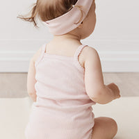 Organic Cotton Modal Singlet Bodysuit - Old Rose Childrens Bodysuit from Jamie Kay USA