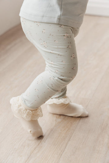 Organic Cotton Everyday Legging - Lulu Blue Childrens Legging from Jamie Kay USA