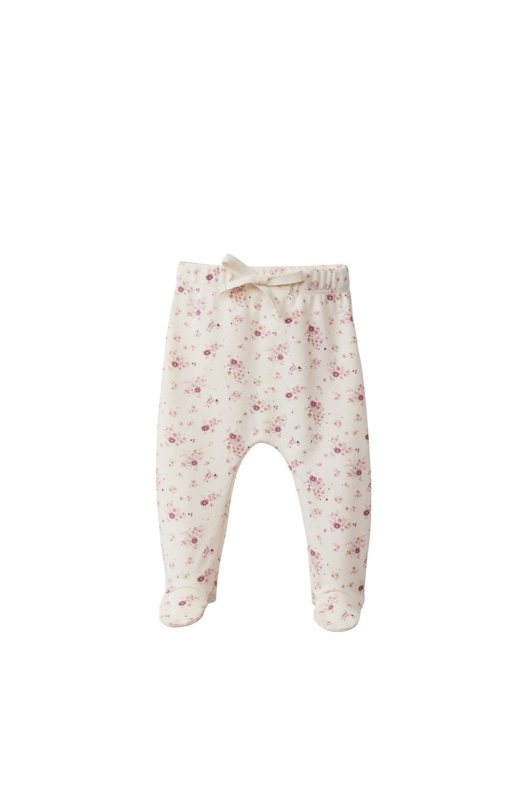 Organic Cotton Footed Pant - Forget Me Not