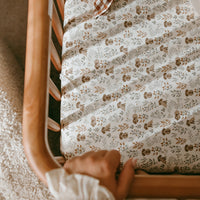 Organic Cotton Cot Sheet - Charlie's Backyard Childrens Bedding from Jamie Kay USA
